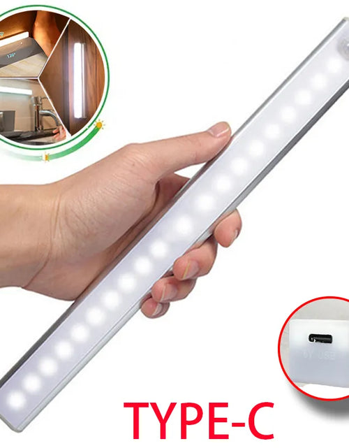 Load image into Gallery viewer, Motion Sensor Light Wireless LED Night Light Type C Rechargeable Light Cabinet Wardrobe Lamp Staircase Backlight For Kitchen LED
